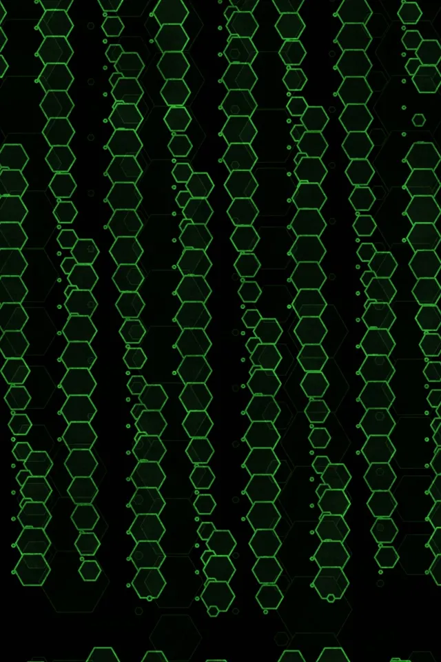 2:3 Photo Portrait 60fps Screensaver Neon Tunnel Live Wallpaper Green Glow