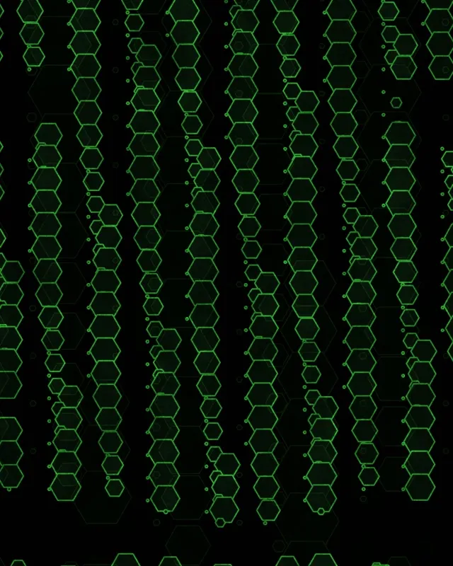 4:5 Instagram 60fps Screensaver Neon Tunnel VJ Animation Green Hexagons