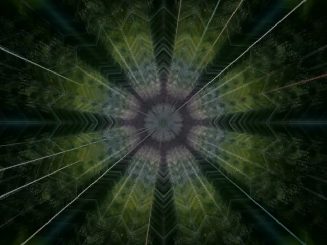 Symmetrical Neon Tunnel Vortex Loop 4:3 Classic 60fps Screensaver