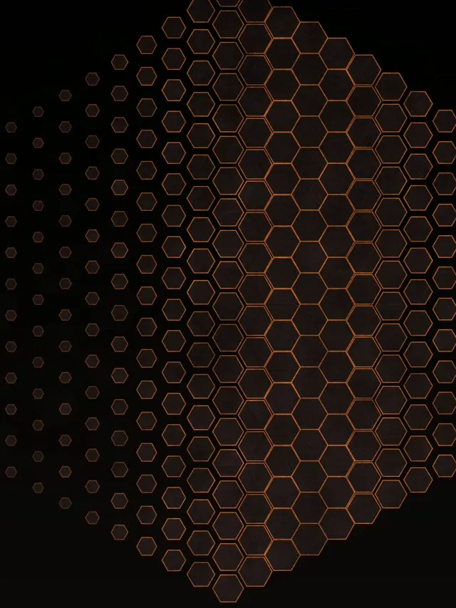 3:4 iPad Portrait 60fps Screensaver - Warm Rust Hexagon Expansion Motion Background