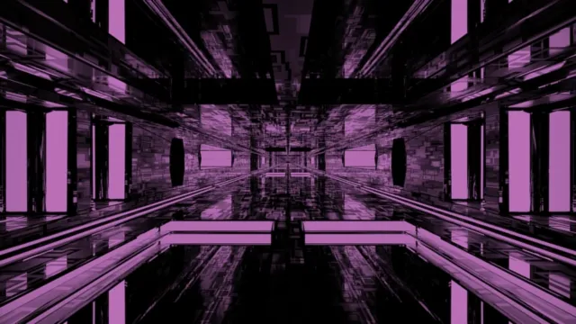 Neon Tunnel Screensaver 4K UHD 60FPS Purple VJ Loop