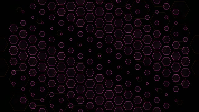 4K UHD 60fps - Neon Tunnel VJ Loop Pink Hexagons