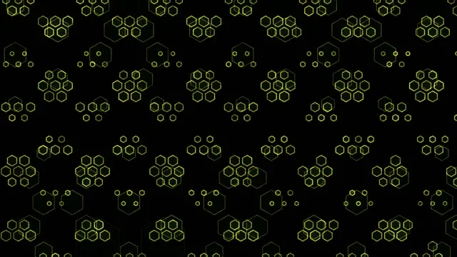 4K UHD 60fps Screensaver PC Neon Tunnel VJ Loop Yellow Hexagons