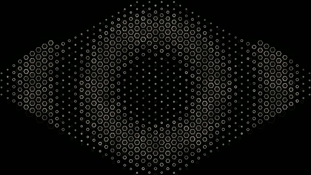 4K UHD 60fps Hexagon - Pulsing White Geometric VJ Loop