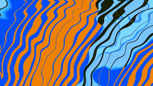 Neon Tunnel Wavy Stripes Blue Orange 4k uhd 60fps screensaver Vj loop