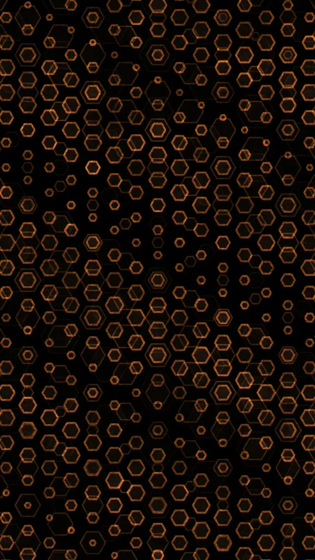 9:16 Reels | 60FPS Hexagon Tunnel Screensaver Live Wallpaper Orange