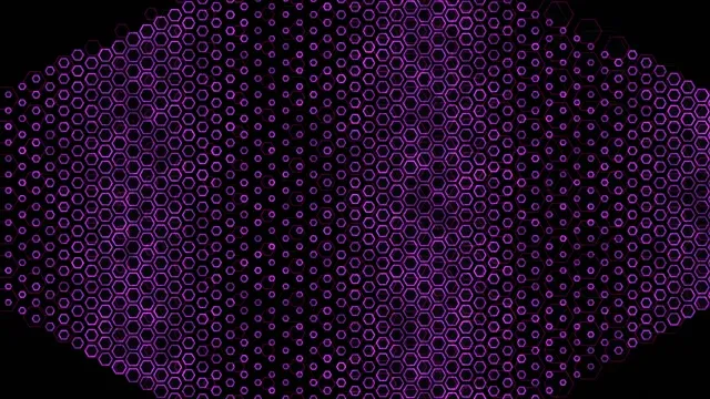 4K UHD 60fps Screensaver PC Neon Tunnel VJ Loop Purple Hexagons