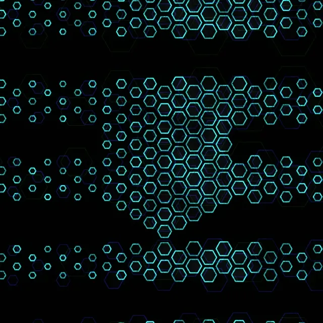 1:1 Square 60fps Screensaver Neon Tunnel Live Wallpaper Cyan Geometric Shapes