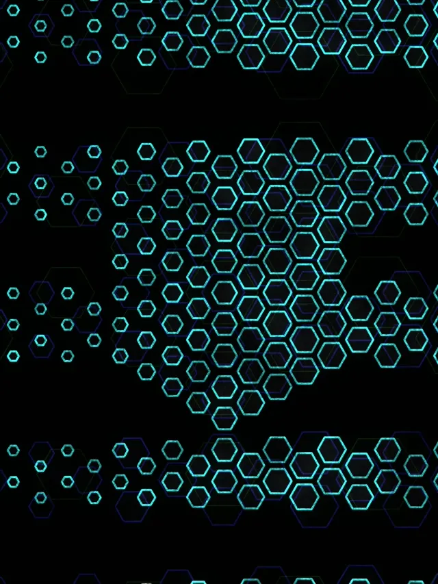 3:4 iPad Portrait 60fps Screensaver Neon Tunnel VJ Animation Glowing Cyan Hex