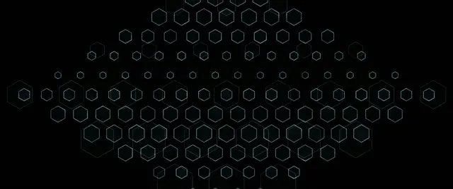 2.39:1 Cinemascope 60fps neon tunnel screensaver - cyan hexagon VJ animation