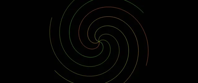 2.39:1 Cinemascope | 60fps Neon Spiral Screensaver | Rainbow VJ Loop Animation