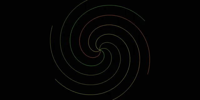 2:1 Univisium | 60fps Neon Vortex Screensaver | Colorful VJ Loop Animation