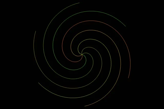 3:2 Surface | 60fps Spiral Screensaver | Rainbow Neon Motion Background Loop