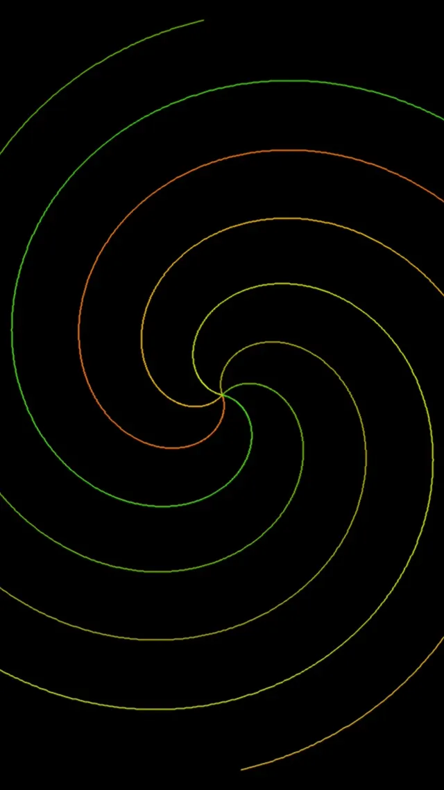 9:16 Reels | 60fps Spiral Vortex Screensaver | Neon Rainbow VJ Animation