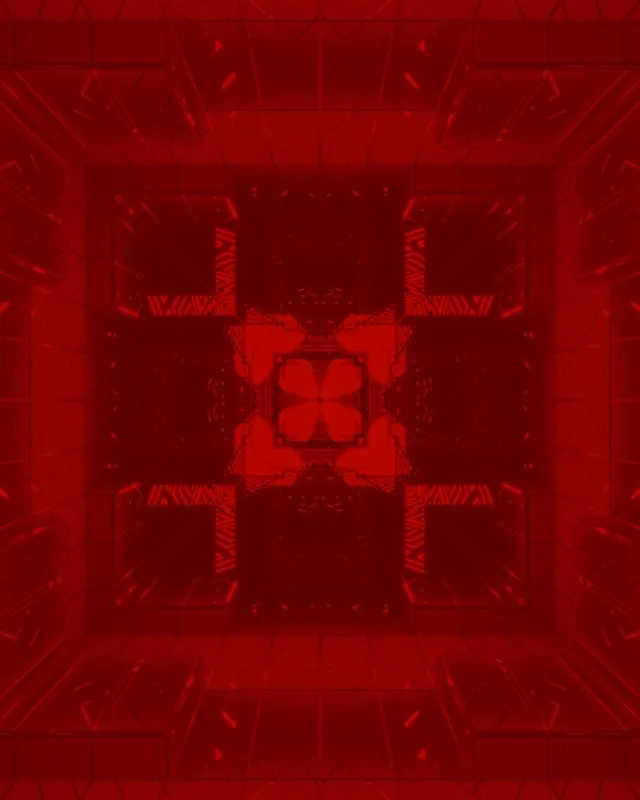 Red Neon Tunnel Symmetrical Cross Vortex 4:5 Instagram 60fps VJ Loop Screensaver
