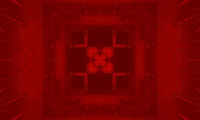 Red Neon Tunnel Pulsating Vortex VJ Loop 5:3 Wide 60fps Screensaver