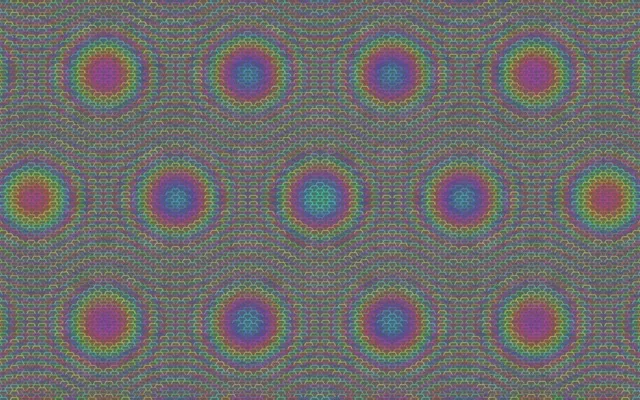 16:10 MacBook 60fps Cyan Gold Fractal Rotating VJ Animation Screensaver