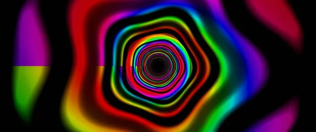 2.39:1 Cinemascope | 60fps Neon Spiral Screensaver | VJ Neon Animation Hypnotic