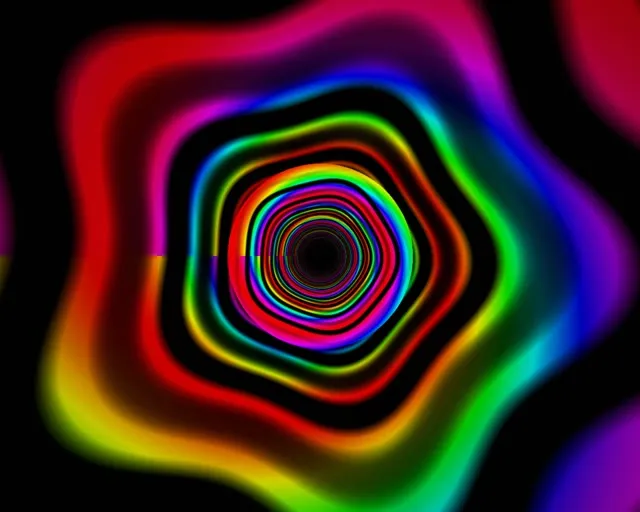 5:4 Industrial | 60fps Neon Spiral VJ Animation | Kaleidoscope Screensaver Loop