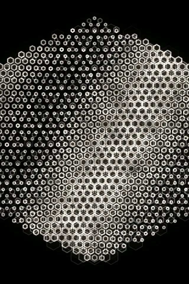 2:3 Photo Portrait 60FPS Geometric Hexagon Screensaver VJ Animation