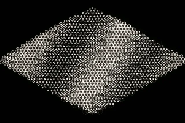 3:2 Surface 60FPS Hexagon Kaleidoscope Screensaver VJ Animation