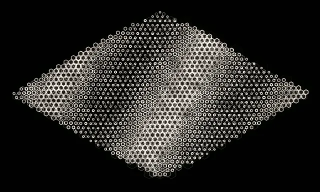 5:3 Wide 60FPS Hexagon Geometric Screensaver Motion Background