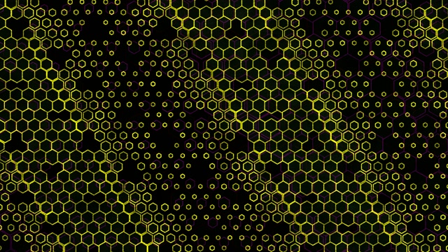 4K UHD 60fps Hexagon Screensaver Windows 10 | Yellow Neon VJ Loop