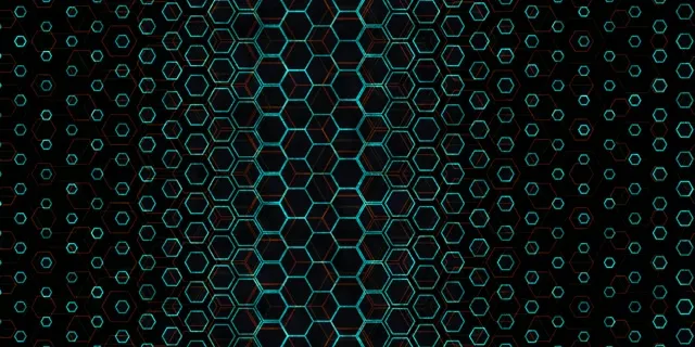 2:1 Univisium 60FPS Cyan Hexagon Screensaver | Background for Edits