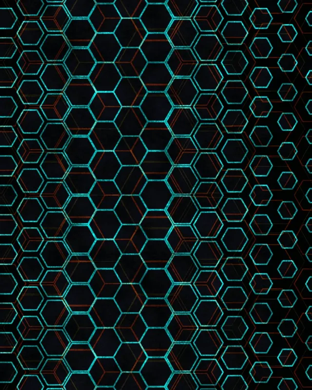 4:5 Instagram 60FPS Cyan Hexagon Pattern Screensaver | VJ Animation