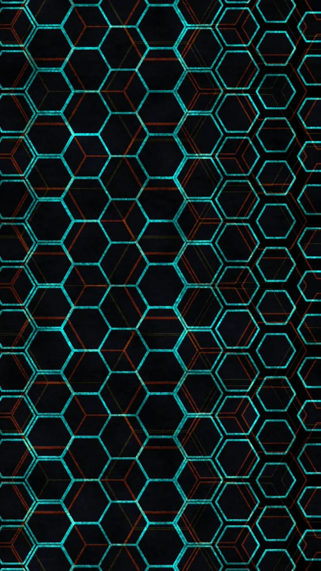 9:16 Reels 60FPS Neon Hexagon Pattern Screensaver | Live Wallpaper