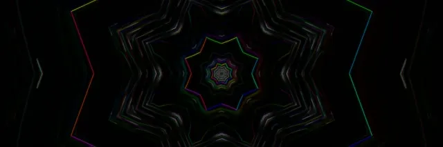 3:1 Triple Wide Neon Tunnel Kaleidoscope 60fps Screensaver VJ Loop