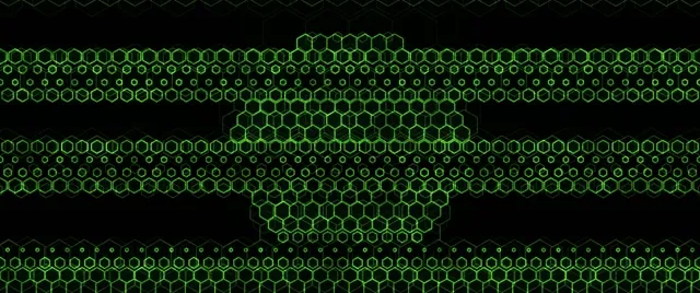 2.39:1 Cinemascope 60fps Screensaver Neon Tunnel VJ Loop Green Honeycomb