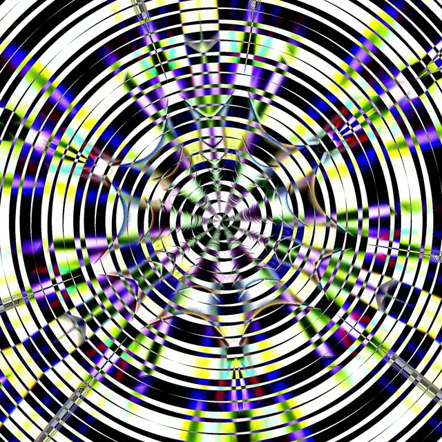 Neon Tunnel Concentric Circle Vortex VJ Loop 1:1 Square 60fps Screensaver