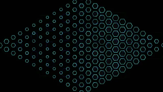 4K UHD 60fps Screensaver PC Neon Tunnel VJ Loop Cyan Hexagons