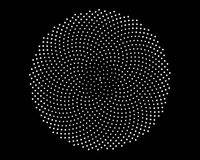 5:4 Industrial | 60fps Spiral Dot Pattern Screensaver Motion Background