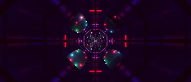 Neon Tunnel Screensaver 21:9 Ultrawide 60fps Purple VJ Loop