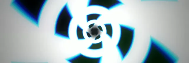 3:1 Triple Wide 60fps Screensaver Neon Tunnel Live Wallpaper Blue Glowing Hazard