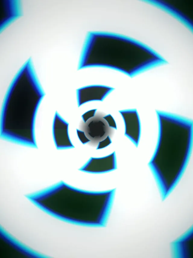 3:4 iPad Portrait 60fps Screensaver Neon Tunnel VJ Animation Cyan Radiation Propeller