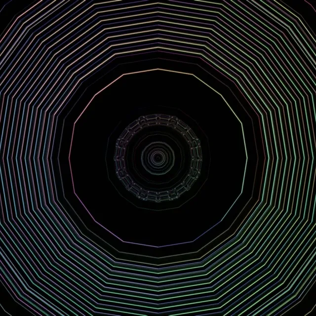 Neon Tunnel Octagon Vortex 1:1 Square 60fps Screensaver VJ Loop