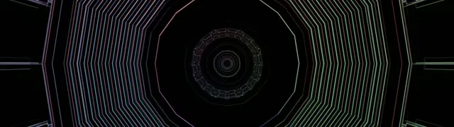 Neon Tunnel VJ Loop 32:9 Ultrawide 60fps Screensaver Octagon Vortex