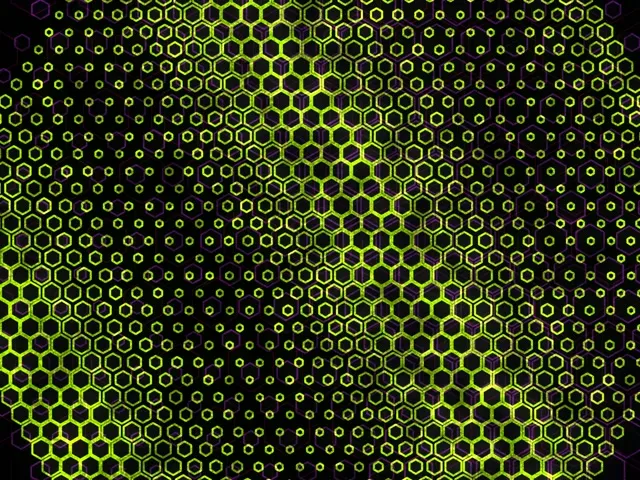 4:3 Classic 60fps Screensaver Neon Tunnel Background Edits Yellow Hexagon