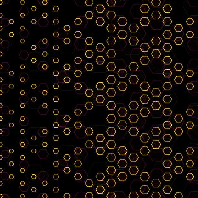 1:1 Square 60FPS Golden Hexagon Pattern Screensaver Live Wallpaper