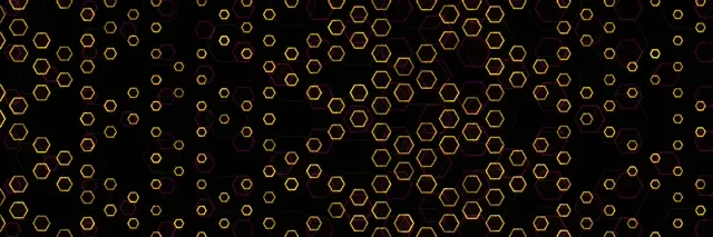 3:1 Triple Wide 60FPS Golden Hexagon Pattern Screensaver Live Wallpaper