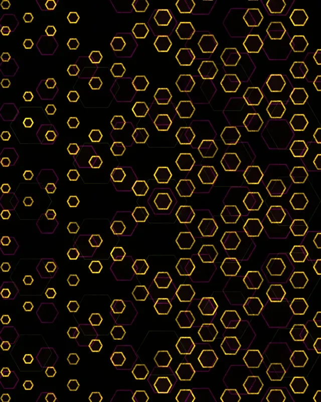 4:5 Instagram 60FPS Golden Hexagon Kaleidoscope Screensaver VJ Animation