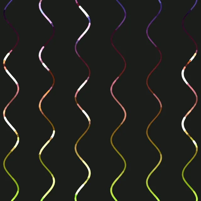 1:1 Square 60fps Screensaver Neon Tunnel Live Wallpaper Rainbow Wavy Glow