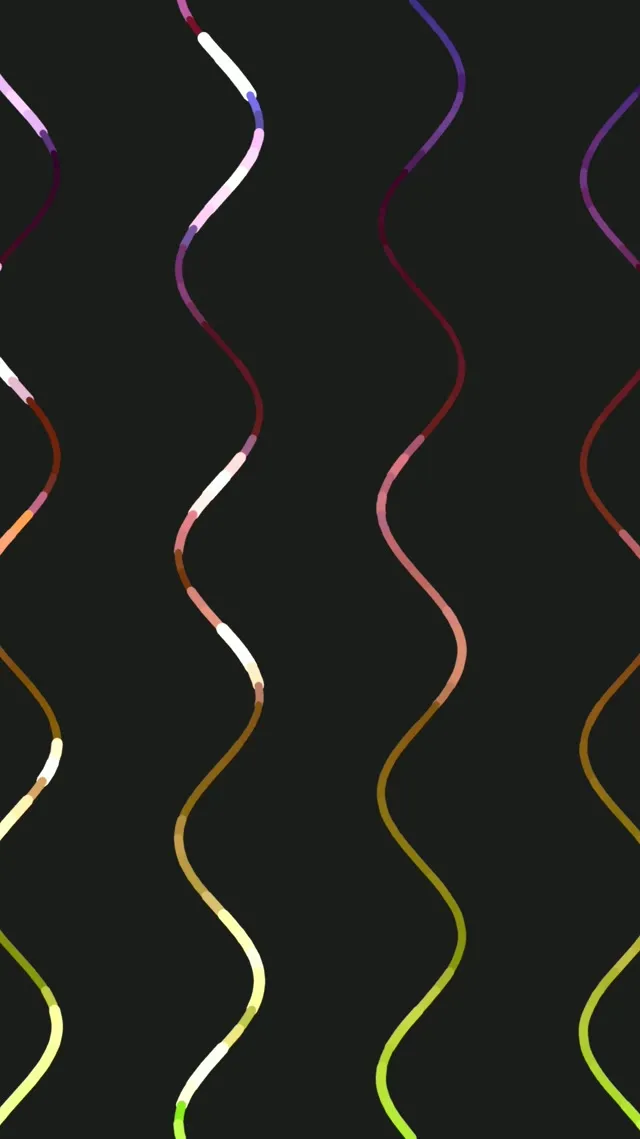 9:16 Reels 60fps Screensaver Neon Tunnel VJ Animation Glowing Rainbow Curves