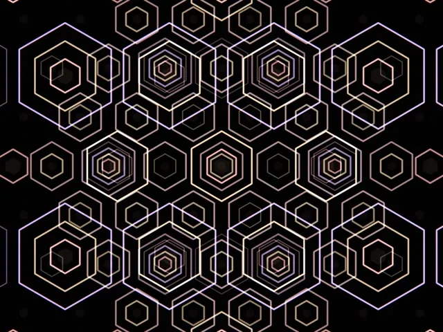 4:3 Classic | 60fps Neon Hexagon Kaleidoscope Screensaver Background Edit