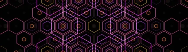 32:9 Super Ultrawide | 60FPS Neon Hexagon Screensaver | Live Wallpaper Motion
