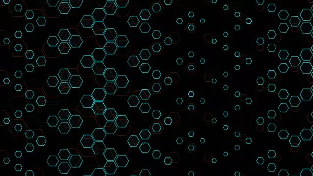 4K UHD 60fps Screensaver PC Neon Tunnel VJ Loop Cyan Hexagons