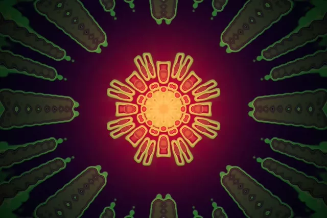neon tunnel crimson geometric tunnel 3:2 surface 60fps vj loop screensaver